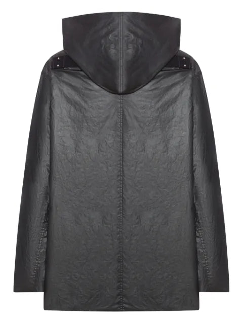 Rick Owens hooded button-fastening jacket
