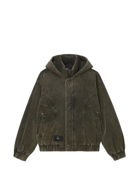 FIVE CM hooded corduroy jacket
