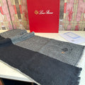 Loro Piana Herringbone Fringed Scarf